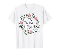 78 Years Loved Men Women Floral 78 Year Old 78th Birthday T-Shirt