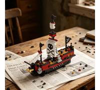 780 pièces Blocs de construction de navire d'assaut pirate, reconstruction de scène immersive, éléments pirates classiques, améliore les capacités manuelles et la pensée spatiale, cadeau de vacances, 