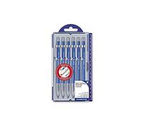 Staedtler Mars Technico, Porte-mines bleus de 2 mm avec indication de degré réglable pour artistes et professionnels, Boîte plastique avec 6 porte-mines, 780 C PR5