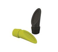 IBILI 785300 2 Bouchons Silicone, Silicone, Vert/Noir, 2 x 2 x 6 cm