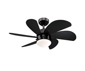 78711 Ventilateur de plafond d’intérieur bronze industriel de 76 cm Turbo Swirl, kit d‘éclairage avec verre opale dépoli