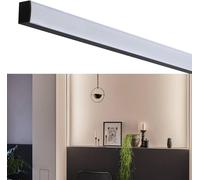 789.04 78904 Profil Carré Avec Diffuseur Blanc, 1 M, Canaux Led Noirs, Bandes En Aluminium, Plastique