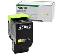 78C10 Cartouche de toner jaune 78C10Y0 compatible pour imprimante Lexmark CS421 CX522 CX622 CS521 CX421 CX521 CS522 CX625