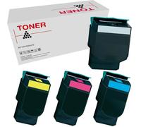 78C2XK0 78C2XC0 78C2XM0 78C2XY0 Lot de 4 cartouches de toner compatibles avec Lexmark CS421 / CS521 / CS622 / CX421 / CX522 / CX622 / CX625