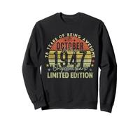 78th Birthday Gifts Vintage October 1947 78 Years Old Men Sweatshirt