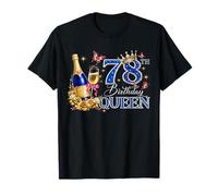 78th Birthday Queen 78 and Fabulous 78 Years Old Women Girls T-Shirt