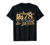78th Birthday Queen 78 and Fabulous 78 Years Old Women Girls T-Shirt