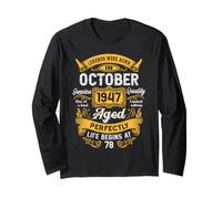 78th Birthday The Real Legends October 1947 78 Years Old Men Manche Longue