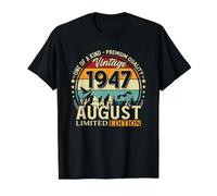 79 Ans Anniversaire Homme Cadeau Août 1947 Vintage T-Shirt Graphique avec Valeur