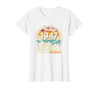 79 Ans Anniversaire Homme Cadeau Août 1947 Vintage T-Shirt Graphique avec Valeur