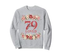 79 Ans d'amour, 79e Anniversaire, Fleurs, Femmes de 79 Ans Sweatshirt