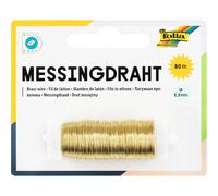 Folia 79465 Fil en Laiton 0,3 mm x 80 m, Or, Doré