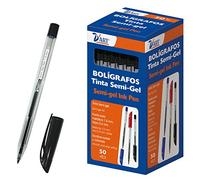 79466 D'Art-Coffret de stylos à bille avec semigel 50 x 1 mm Noir