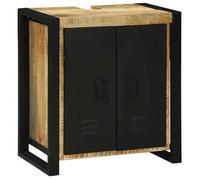 [7974302]Armoire sdb Meuble salle bain - Cabinet pour lavabo avec porte Marron Bois de manguier massif,Poids:18.9 Kg