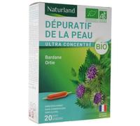 79957 Naturland Dépuratif De La Peau Bio 20 Ampoules Buvables De 10 Ml
