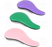 79STYLE Lot de 3 brosses à cheveux démêlantes sans nœuds pour enfants - Sans nœuds - Sans douleur - Pour cheveux bouclés et fins - Taille 19 cm - Violet