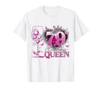 79th Birthday Queen Pink Wine 79 Years Old Women Girls T-Shirt