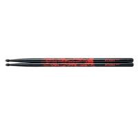 Tama Baguettes de batterie Rhythmic Fire O7A-F-BR Chêne japonais Ø13 mm L390 mm Noir motif rouge