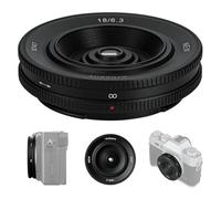 7artisans 18 mm F6.3 Ⅱ Sony E Mount Objectif Ultra Fin Pancake,58g APS-C Point Manuelle Grande Ouverture Distance focale Fixe Objectif avec Sac de Rangement,A7III A9 NEX 3 7 A6100 A6300 A6500 (Noir)