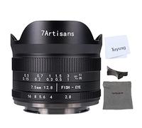 7artisans 7,5 mm F2.8 II manuel APS-C objectif fisheye pour appareil photo Fujifilm avec capuchon d'objectif - Noir