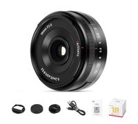 7artisans AF 18mm F2.0 APS-C Objektiv Lite-Serie für Sony E-Mount | Ultradünnes Pancake-Objektiv | 109 g, kompakt (ca. 6.4 x 3.3 cm) | 77° Weitwinkel | 2 ED & 5 HR Linsen,20cm Naheinstellgrenze