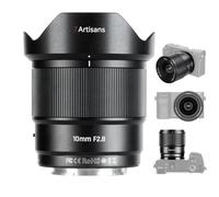 7Artisans AF Objectif ultra grand angle F2.8 10 mm F2.8 pour appareils photo E Mount APS-C, ouverture F2.8, boîtier en métal, 232 g, design compact, mise à niveau du micrologiciel USB-C