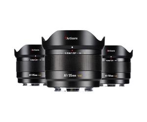 7Artisans - Kit 3 objectifs AF Lite Noir 25mm, 35mm et 50mm F1.8 Sony E