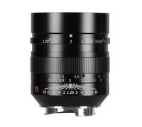 7artisans M 75 mm F1.25 II Objectif pour LM - plein format, f/1.25, manuel, verre ED, échelle lumineuse, compatible avec M6/M10/M11/M9 (noir)