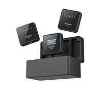 7artisans Microphone cravate sans fil avec transmission sans fil longue distance de 100 m, autonomie de 20 heures et réduction du bruit, bande sonore sûre, compatible avec appareils