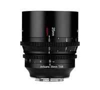 7artisans Objectif Cine 25 mm T1.05 Grande ouverture Mise au point manuelle Faible Distorsion Mini Cinéma Monture L pour Leica/Sigma/Panasonic Noir