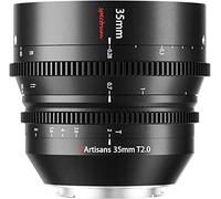 7artisans Objectif Cine 35 mm T2.0 à grande ouverture compatible avec appareil photo Sony E Mount Mise au point manuelle plein cadre, objectif cinéma à faible distorsion pour séries A7 FX3 A7S3 A7M3