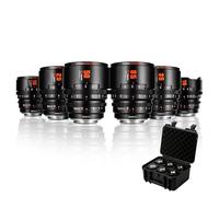7artisans Objectif cinéma Professionnel 10mm/16mm/25mm/35mm/50mm/85mm T2.1 série « Hope » S35 Compatible avec Sony E-Mount (Cadre C), pour Sony A6500/A6600/A6700/FX30/ZVE-10 (Noir)