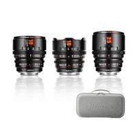 7artisans Objectif cinéma Professionnel 10mm/16mm/25mm T2.1 série « Hope » S35 Compatible avec Sony E-Mount (Cadre C), pour Sony A6500/A6600/A6700/FX30/ZVE-10 (Noir)