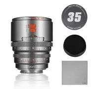 7artisans Objectif cinéma Professionnel 35 mm T2.1 série « Hope » S35 Compatible avec Sony E-Mount (Cadre C), pour Sony A6500/A6600/A6700/FX30/ZVE-35(Gris Titane)