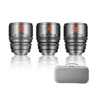 7artisans Objectif cinéma Professionnel 35mm/50mm/85mm T2.1 série « Hope » S35 Compatible avec Sony E-Mount (Cadre C), pour Sony A6500/A6600/A6700/FX30/ZVE-10(Gris Titane)