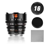 7artisans Objectif cinéma Professionnel T2.1 16 mm, Cadre S35 Compatible avec Monture Macro 4/3, pour LUMIX GH5LL/LUMIX GH5S/Z CAM/LUMIX GH6/BMPCC4K/DC-BGH1 (Noir)