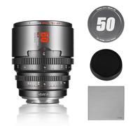 7artisans Objectif cinéma Professionnel T2.1 50 mm, Cadre S35 Compatible avec Monture Macro 4/3, pour LUMIX GH5LL/LUMIX GH5S/Z CAM/LUMIX GH6/BMPCC4K/DC-BGH1(Gris Titane