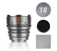 7artisans Objectif de cinéma Professionnel série T2.1 « Hope » 16 mm, Cadre S35 Compatible avec Monture Fuji X, pour FujiX-S20/X-T5/X-H2/X-T4/X-H2S/X-T3/X-S16(Gris Titane