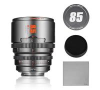 7artisans Objectif de cinéma Professionnel série T2.1 « Hope » 85 mm, Cadre S35 Compatible avec Monture Fuji X, pour FujiX-S20/X-T5/X-H2/X-T4/X-H2S/X-T3/X-S85(Gris Titane