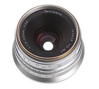 7artisans Objectif de mise au point manuelle 25 mm F/1.8 pour Panasonic/Olympus M4/3 Argenté