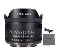7artisans Objectif fisheye 7,5 mm F2.8 II APS-C 190° ultra grand angle fixe manuel, compatible avec Sony E-Mount A7, A7II, A7R, A7RII, A6500, A6300, A6000, A5000