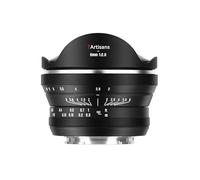 7artisans Objectif fisheye ultra grand angle 6 mm f2 APS-C, mise au point manuelle avec angle de vue de 220° pour appareils photo MFT M4/3 sans miroir EPM1, EPM2, G1, G2, etc.