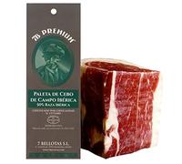7B PREMIUM Jambon d'Épaule 50% Race Ibérique | Fabriqué à partir de Porcs Ibériques Nourris aux glands et Processus de Curation Naturelle | Jamon Iberico Bellota | 20 Mois (Désossé + 1,0 Kg.)