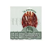 7B PREMIUM Jambon d'Épaule 50% Race Ibérique | Fabriqué à partir de Porcs Ibériques Nourris aux glands et Processus de Curation Naturelle | Jamon Iberico Bellota | 20 Mois (En tranches 3 X 80 gr.)