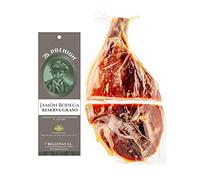 7B PREMIUM Jambon Serrano 100% Duroc | Porcs Blancs Nourris aux Céréales Jamon Espagnol | Jambon Serrano Naturellement Séché en Bodega | 20 Mois (Désossé + 1,0 Kg.)