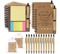 7CDXD 12 Set Coffret Cadeau pour Collègue, Cadeaux d'appréciation des Employés, Mini Cahiers de Motivation avec Notes Autocollantes, Stylos de Motivation et Sacs Cadeaux