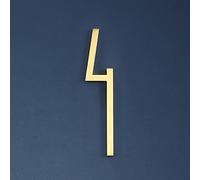 7cm Laiton Massif 3D Maison Plaque Numéros 0-9 Lettres A-Z Dash Signe Adhésif Collé Hôtel Bureau Porte Nombre Boîte Aux À Intérieur Adresse Numérique Alphabet pour Plein Air Plaques Chambre (4)