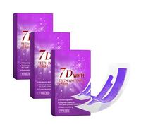 7D Strips De Blanchiment Des Dents Violettes, Bandes Pour Blanchir Les Dents Et Fraîcher L'haleine, Formule Douce, Blancheur Durable, Soins Et Traitements Buccaux, Adaptées Aux Dents Sensibles (3pcs)