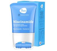 7DAYS Crème Coréenne Anti-Âge Visage & Cou à la Niacinamide avec Rouleau de Massage - Crème Éclat, Repulpante et Raffermissante, Anti-Taches, Effet Liftant pour le Double Menton, 80 ml