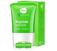 7DAYS Crème Coréenne Anti-Âge Visage & Cou aux Peptides avec Vitamine E et Rouleau de Massage - Crème Raffermissante et Régénérante, Effet Liftant, pour le Double Menton, 80 ml
